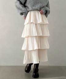 SpRay（スプレイ）の「プリーツティアードフリルロングスカート（スカート）」