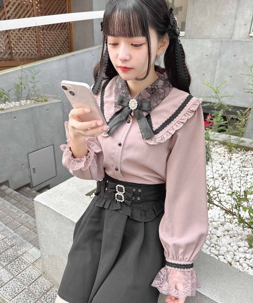 ブラックリボンフレアスカート レースアップポンポンリボンフレアスカート – レディースファッション