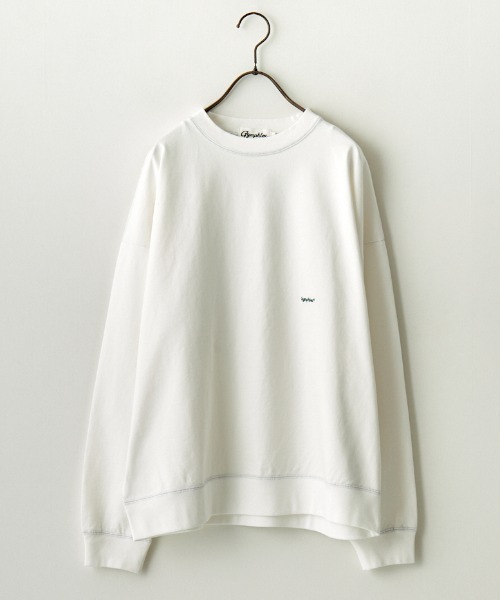 GYMPHLEX（ジムフレックス）の「[GYMPHLEX/ジムフレックス] ワンポイントロゴ刺繍 ヘビーウェイトTシャツ（Tシャツ/カットソー・レディース・サックスブルー/チャコールグレー/グリーン/オフホワイト/イエロー・S）」の8枚目の写真