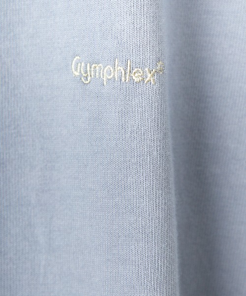 GYMPHLEX（ジムフレックス）の「[GYMPHLEX/ジムフレックス] ワンポイントロゴ刺繍 ヘビーウェイトTシャツ（Tシャツ/カットソー・レディース・サックスブルー/チャコールグレー/グリーン/オフホワイト/イエロー・S）」の6枚目の写真