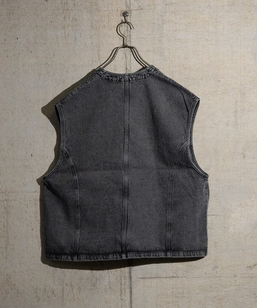 JOHN'S CLOSET（ジョンズクローゼット）の「【i】12ozデニム ワークベスト（ベスト・メンズ・ケミカルウォッシュ/インディゴブルー/ライトブルー/ブラック/ブラック系その他・MEDIUM/LARGE）」の11枚目の写真