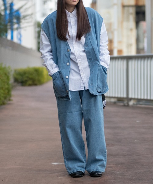 JOHN'S CLOSET（ジョンズクローゼット）の「【i】12ozデニム ワークベスト（ベスト・メンズ・ケミカルウォッシュ/インディゴブルー/ライトブルー/ブラック/ブラック系その他・MEDIUM/LARGE）」の12枚目の写真