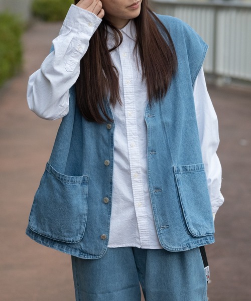 JOHN'S CLOSET（ジョンズクローゼット）の「【i】12ozデニム ワークベスト（ベスト・メンズ・ケミカルウォッシュ/インディゴブルー/ライトブルー/ブラック/ブラック系その他・MEDIUM/LARGE）」の15枚目の写真