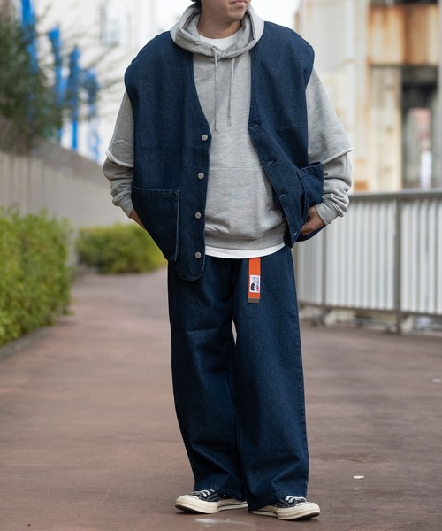 JOHN'S CLOSET（ジョンズクローゼット）の「【i】12ozデニム ワークベスト（ベスト・メンズ・ケミカルウォッシュ/インディゴブルー/ライトブルー/ブラック/ブラック系その他・MEDIUM/LARGE）」の8枚目の写真