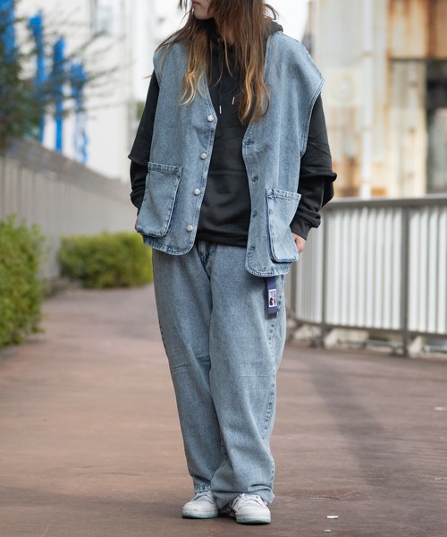 JOHN'S CLOSET（ジョンズクローゼット）の「【i】12ozデニム ワークベスト（ベスト・メンズ・ケミカルウォッシュ/インディゴブルー/ライトブルー/ブラック/ブラック系その他・MEDIUM/LARGE）」の22枚目の写真