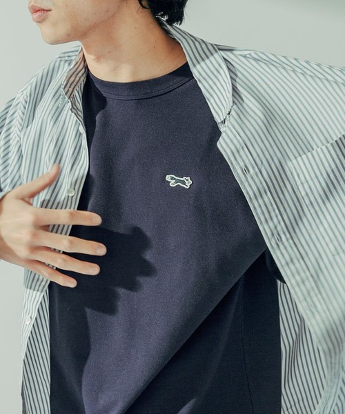 PENNEYS（ぺニーズ）の「『XLサイズ/WEB限定』『別注』PENNEYS×DOORS　THEFOX鹿の子ロングスリーブTEE（Tシャツ/カットソー・メンズ・ホワイト/グレー/グリーン/ネイビー・MEDIUM/LARGE/X-LARGE）」の4枚目の写真