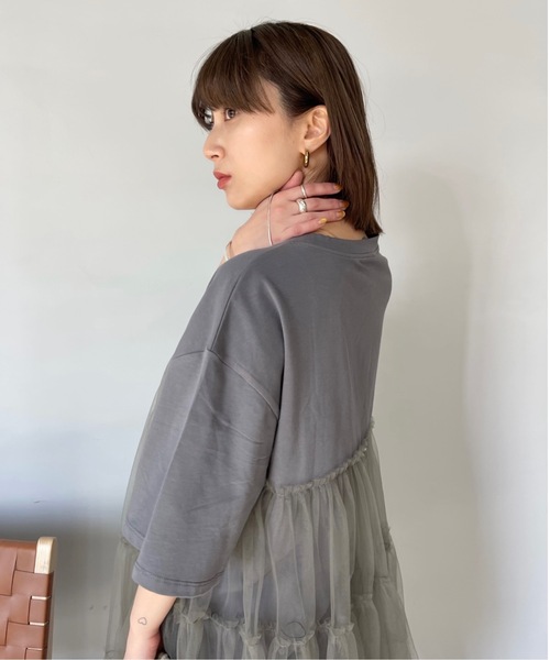 SANSeLF（サンセルフ）の「ハーフスリーブチュールワンピース