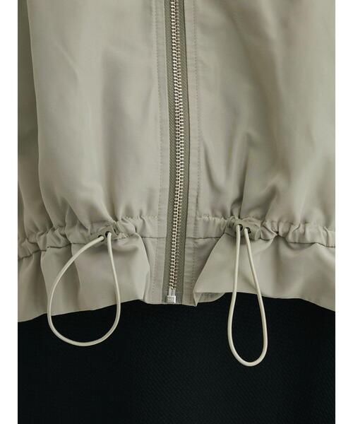 Green　Parks（グリーンパークス）の「袖ギャザーMA-1ブルゾン（ブルゾン・レディース・ベージュ/カーキ・FREE）」の11枚目の写真