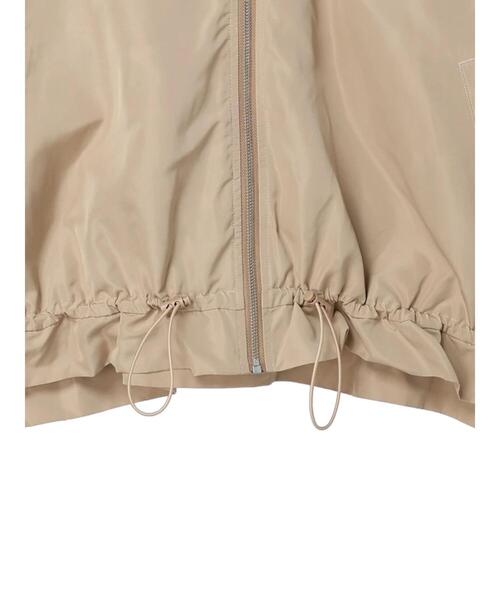 定価５.6万　カオス♡エクラ　マラカンブルゾン　ベージュ　リネン　ベージュ Green Parks（グリーンパークス）の「袖ギャザーMA-1ブルゾン