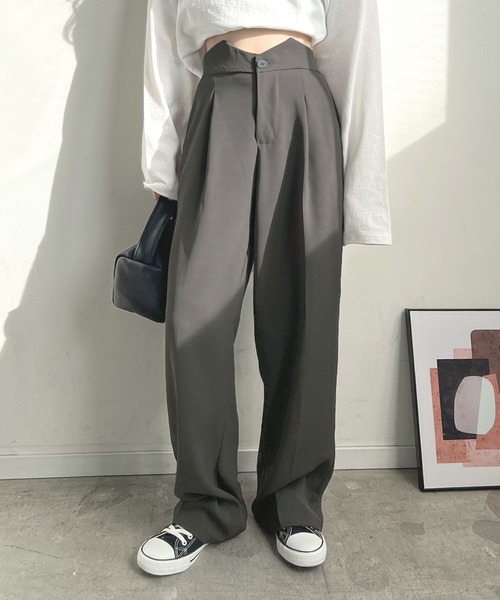 Futier land(フューティアランド)の「ウエストVカットスラックス(スラックス・レディース・ブラック/ブラウン/グレー・MEDIUM/LARGE)」の2枚目の写真