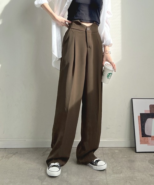 Futier land(フューティアランド)の「ウエストVカットスラックス(スラックス・レディース・ブラック/ブラウン/グレー・MEDIUM/LARGE)」の6枚目の写真