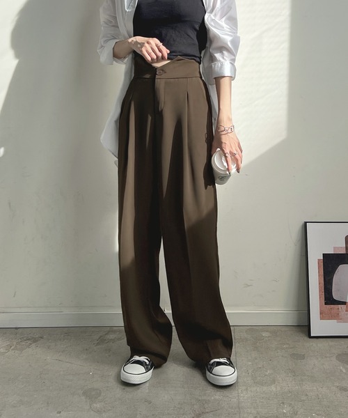 Futier land(フューティアランド)の「ウエストVカットスラックス(スラックス・レディース・ブラック/ブラウン/グレー・MEDIUM/LARGE)」の19枚目の写真