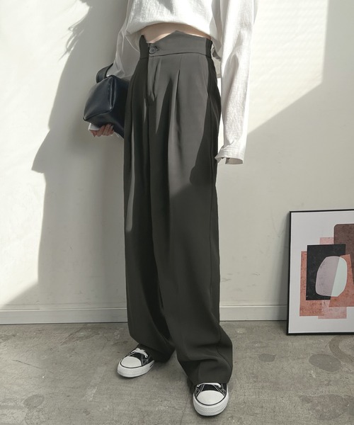 Futier land(フューティアランド)の「ウエストVカットスラックス(スラックス・レディース・ブラック/ブラウン/グレー・MEDIUM/LARGE)」の10枚目の写真