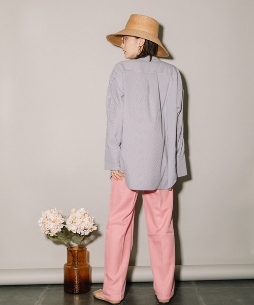 MHBG TOKYO(エムエイチビージートーキョー)の「先染めストライプオープンスリーブBL(シャツ/ブラウス・レディース・ブラック/ライトブルー・MEDIUM)」の22枚目の写真