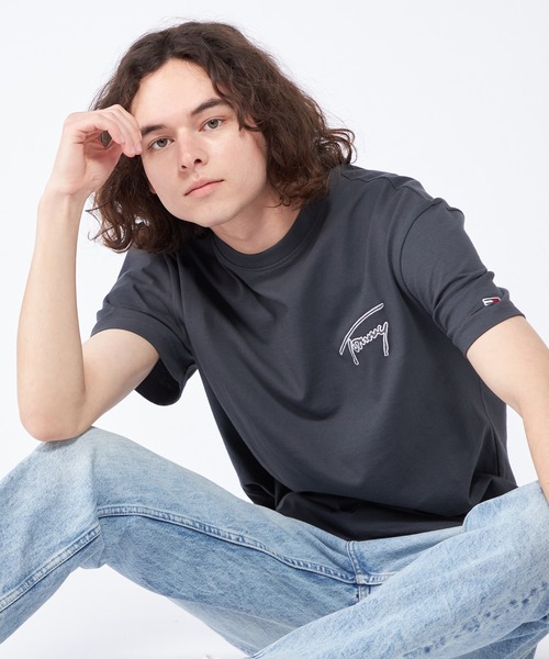 tommy jeans（トミー ジーンズ）の「クラシックシグネチャーTシャツ（Tシャツ/カットソー・メンズ・ブラック/マルチ/ベージュ/グレー・SMALL/MEDIUM/LARGE/X-LARGE）」の18枚目の写真