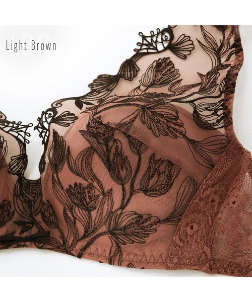 mignon la vie a duex(ミニヨン ラヴィアドゥ)の「【Shell&Tulip/シェル&チューリップ】ブラレット ノンワイヤーブラ 単品(ブラジャー・レディース・ライトブラウン/ネイビー/イエロー・M/L/LL)」の17枚目の写真