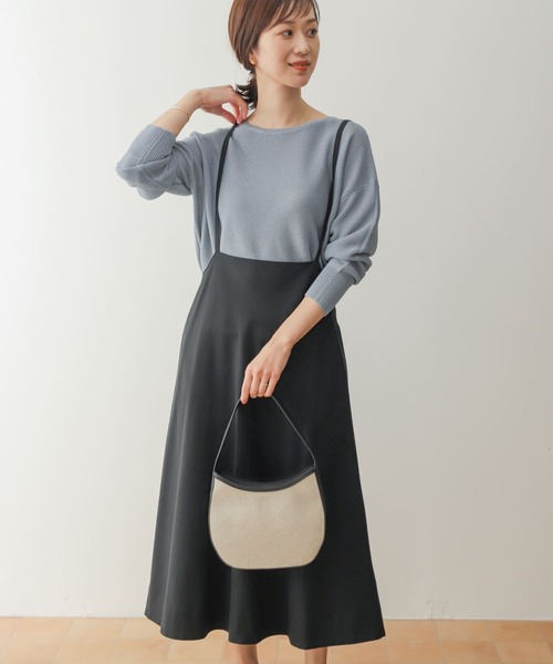 URBAN RESEARCH DOORS（アーバンリサーチドアーズ）の「サスペンダーフレアスカート（スカート・レディース・ベージュ/ブラック/ライトベージュ・MEDIUM）」の2枚目の写真