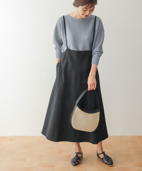 URBAN RESEARCH DOORS（アーバンリサーチドアーズ）の「サスペンダーフレアスカート（スカート・レディース・ベージュ/ブラック/ライトベージュ・MEDIUM）」の5枚目の写真