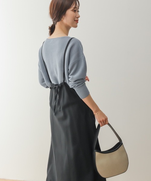 URBAN RESEARCH DOORS（アーバンリサーチドアーズ）の「サスペンダーフレアスカート（スカート・レディース・ベージュ/ブラック/ライトベージュ・MEDIUM）」の13枚目の写真