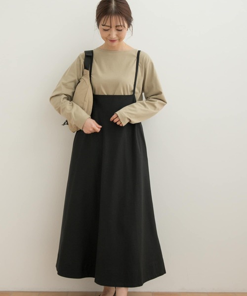 URBAN RESEARCH DOORS（アーバンリサーチドアーズ）の「サスペンダーフレアスカート（スカート・レディース・ベージュ/ブラック/ライトベージュ・MEDIUM）」の15枚目の写真