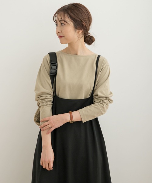 URBAN RESEARCH DOORS（アーバンリサーチドアーズ）の「サスペンダーフレアスカート（スカート・レディース・ベージュ/ブラック/ライトベージュ・MEDIUM）」の16枚目の写真
