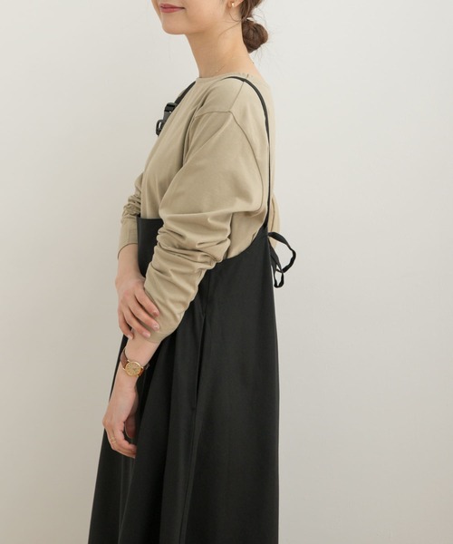 URBAN RESEARCH DOORS（アーバンリサーチドアーズ）の「サスペンダーフレアスカート（スカート・レディース・ベージュ/ブラック/ライトベージュ・MEDIUM）」の18枚目の写真