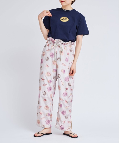 I am I in fact...（アイアムアイインファクト）の「GIFT SEAL T-shirt（Tシャツ/カットソー・レディース・ホワイト/ネイビー・FREE）」の20枚目の写真