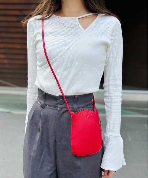 Legato Largo（レガートラルゴ）の「Legato Largo/ レガートラルゴ / チューリップモチーフ スマホショルダー / LG-F3092（ショルダーバッグ・レディース・アイボリー/イエロー/レッド/ピンク/ブラック/ブルー/ピンク系その他/オレンジ系その他/グリーン系その他・ONESIZE）」の15枚目の写真