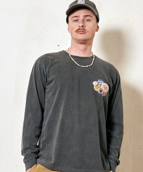 SALT&MUGS(ソルトアンドマグス)の「SUN FLOWER LST(Tシャツ/カットソー・メンズ・ブラック/ホワイト・SMALL/MEDIUM/LARGE/X-LARGE)」の9枚目の写真