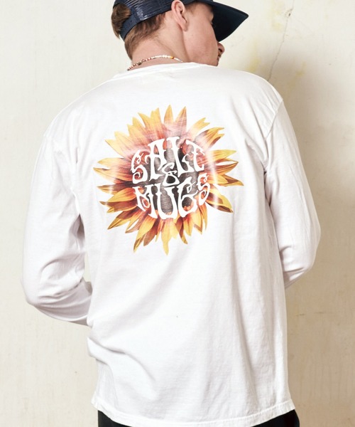 SALT&MUGS(ソルトアンドマグス)の「SUN FLOWER LST(Tシャツ/カットソー・メンズ・ブラック/ホワイト・SMALL/MEDIUM/LARGE/X-LARGE)」の11枚目の写真