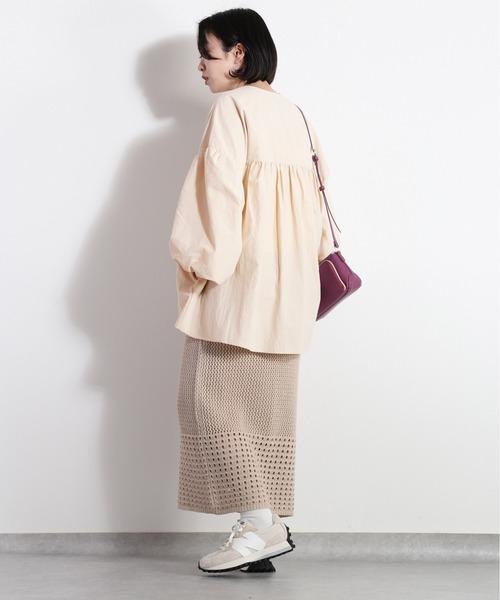 cepo（セポ）の「バルーンスリーブ ノーカラージャケット（ノーカラージャケット・レディース・オリーブ/ネイビー/オフホワイト・M）」の20枚目の写真