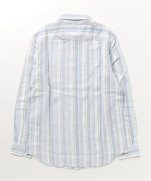 Guess（ゲス）の「Collins Striped Pocket Shirt 長袖 シャツ（シャツ/ブラウス・メンズ・ブルー・LARGE/X-LARGE/MEDIUM/SMALL）」の8枚目の写真