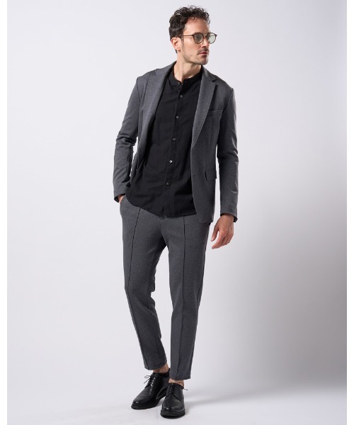 W65 wjk smart pin-tuck slacks ネイビー M smart pin-tuck slacks（スラックス）｜wjk（ダヴルジェイケイ