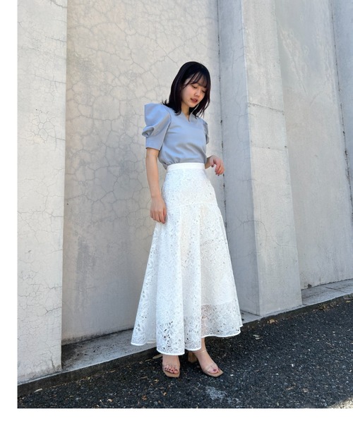 SNIDEL / スナイデル チュールスリーブカットトップス SNIDEL - スナイデル ノースリチュールカットTOPS ピンクの通販