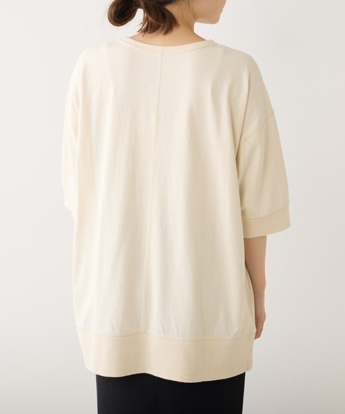 PUAL CE CIN（ピュアルセシン）の「ロゴプリントビッグ Tシャツ（Tシャツ/カットソー・レディース・ナチュラル/オフホワイト/サックスブルー/チャコールグレー・FREE）」の16枚目の写真