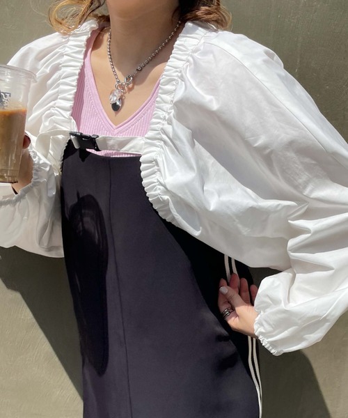 archives(アルシーヴ)の「【LIMITED】MULCHWAY BOLERO×CAMISOLE ONEPIECE(ワンピース・レディース・ブラック/オフホワイト/ネイビー・MEDIUM)」の6枚目の写真