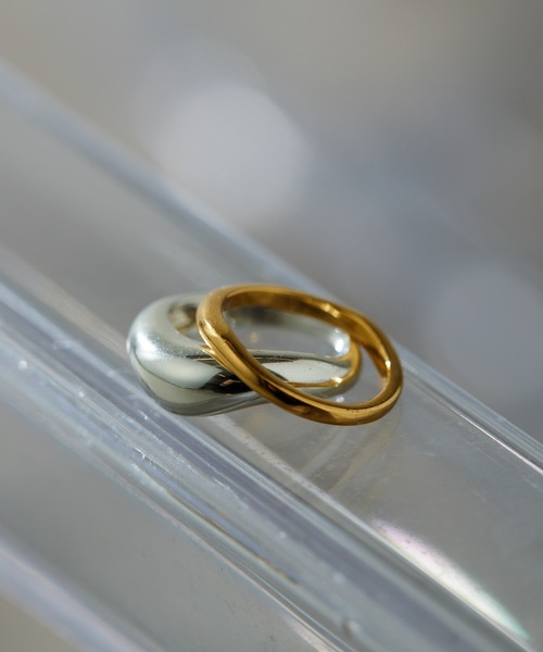 Whim Gazette（ウィムガゼット）の「【Hoaw.】カーブ2セットリング（リング・レディース・シルバー・11号）」の2枚目の写真