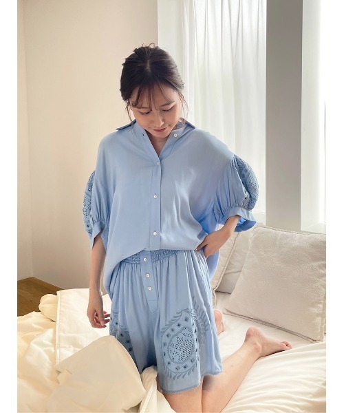 SNIDELHOME スナイデルホーム カットレーヨンシャツ パンツセット SNIDEL HOME｜カットレーヨンロングパンツ | Rakuten Fashion