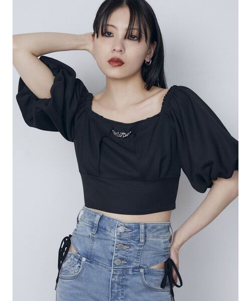 EMODA（エモダ）の「クロスeチャームトップ（Tシャツ/カットソー