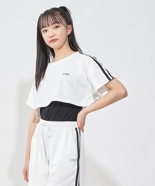LOVETOXIC（ラブトキシック）の「【LTXC】速乾 ライン短TSET（Tシャツ/カットソー・キッズ・サックスブルー/オフホワイト/ブラック・L/S/M/SS）」の12枚目の写真