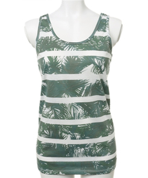 AZUL by moussy | 30/-TC天竺リーフボーダータンク(タンクトップ)