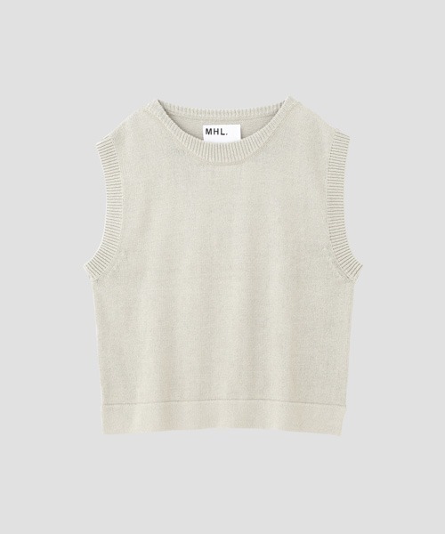 MHL.（エムエイチエル）の「ROUGH COTTON LINEN（ベスト・レディース・ホワイト系その他3/ブルー系その他4・2）」の6枚目の写真