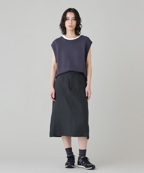 MHL.（エムエイチエル）の「ROUGH COTTON LINEN（ベスト・レディース・ホワイト系その他3/ブルー系その他4・2）」の11枚目の写真