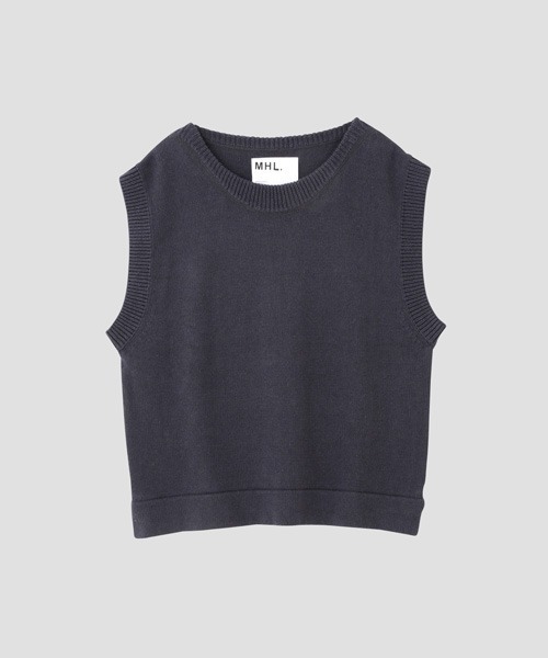 MHL.（エムエイチエル）の「ROUGH COTTON LINEN（ベスト・レディース・ホワイト系その他3/ブルー系その他4・2）」の9枚目の写真