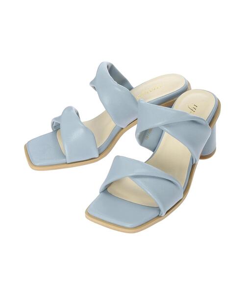 Te chichi（テチチ）の「ひねりパフィーサンダル（サンダル・レディース・ブラック/ブルー/オフホワイト・37/38）」の9枚目の写真