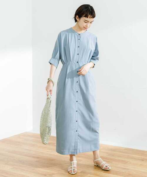 URBAN RESEARCH（アーバンリサーチ）の「ウエスト切替タックワンピース（ワンピース・レディース・ネイビー/ライトブルー・FREE）」の11枚目の写真