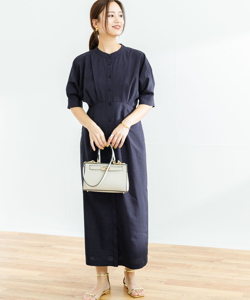 URBAN RESEARCH（アーバンリサーチ）の「ウエスト切替タックワンピース（ワンピース・レディース・ネイビー/ライトブルー・FREE）」の17枚目の写真