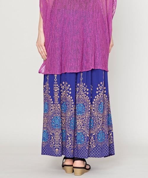 チャイハネ（チャイハネ）の「【チャイハネ】ヨウエンロングスカート（スカート・レディース・ブラック/ブルー/レッド/イエロー/グリーン/ピンク/ブラック系その他/ベージュ/ダークグリーン・FREE）」の13枚目の写真