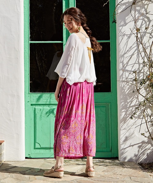 チャイハネ（チャイハネ）の「【チャイハネ】ヨウエンロングスカート（スカート・レディース・ブラック/ブルー/レッド/イエロー/グリーン/ピンク/ブラック系その他/ベージュ/ダークグリーン・FREE）」の19枚目の写真