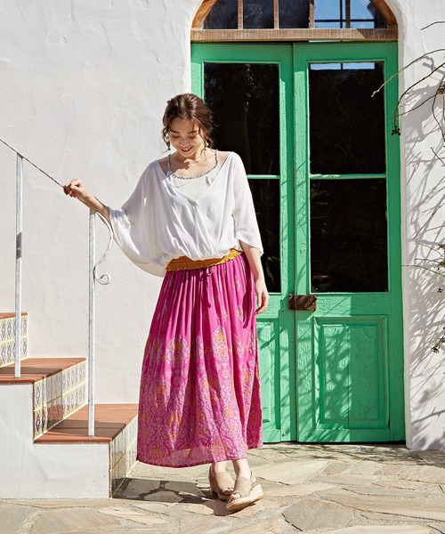 チャイハネ（チャイハネ）の「【チャイハネ】ヨウエンロングスカート（スカート・レディース・ブラック/ブルー/レッド/イエロー/グリーン/ピンク/ブラック系その他/ベージュ/ダークグリーン・FREE）」の22枚目の写真